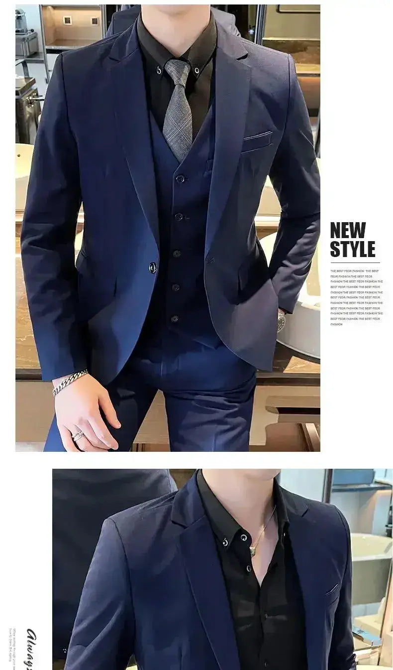 Suit (Blazer+ Vest + Pants) Men&