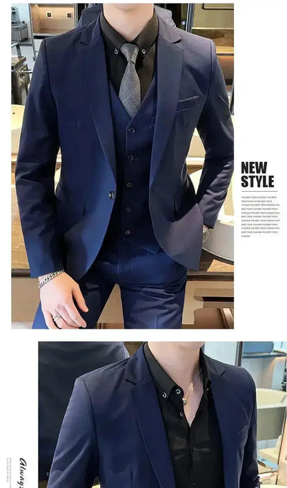 Suit (Blazer+ Vest + Pants) Men&