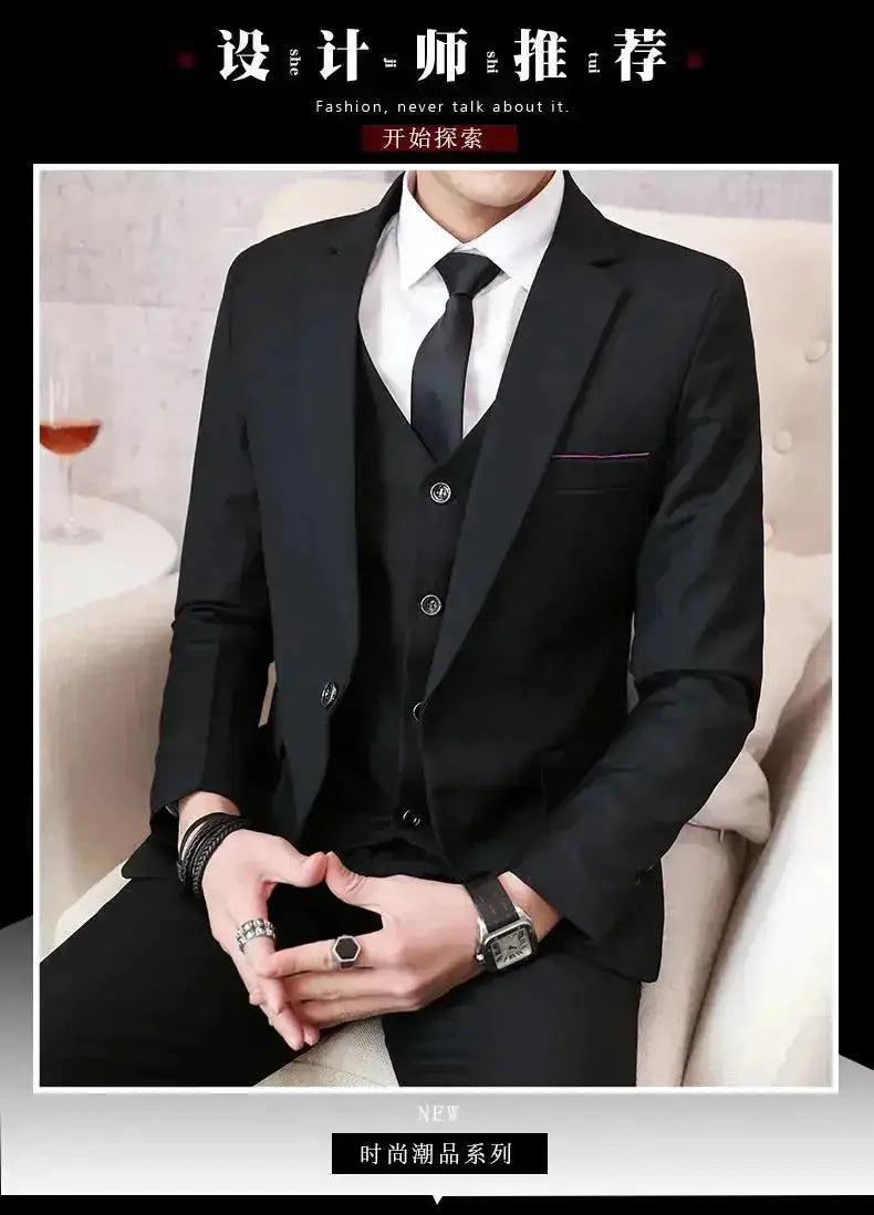Suit (Blazer+ Vest + Pants) Men&