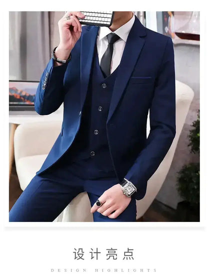 Suit (Blazer+ Vest + Pants) Men&