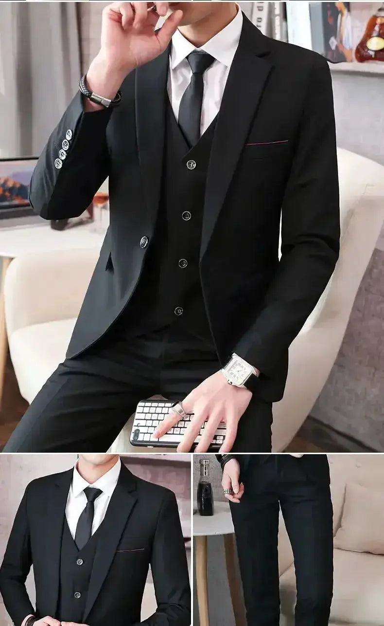 Suit (Blazer+ Vest + Pants) Men&