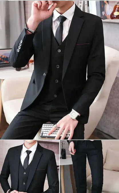 Suit (Blazer+ Vest + Pants) Men&
