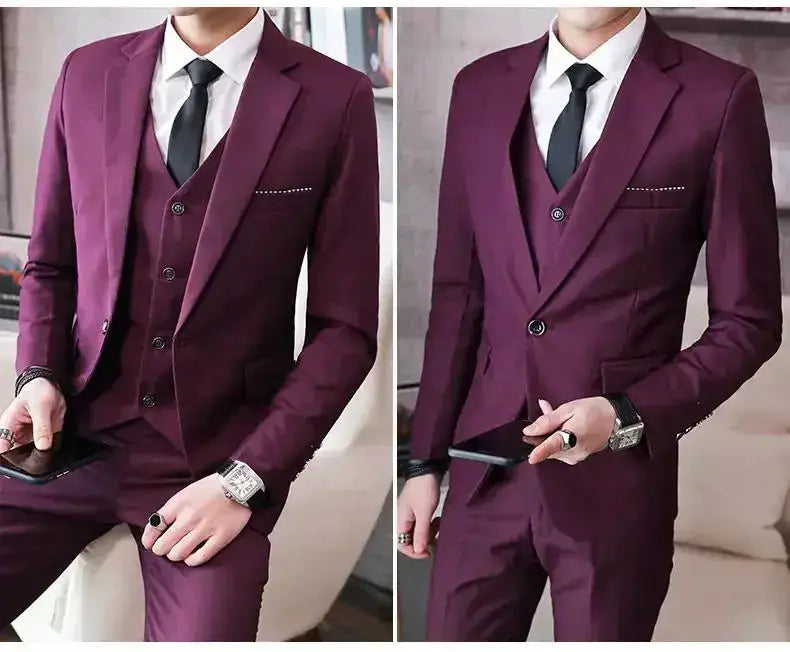 Suit (Blazer+ Vest + Pants) Men&