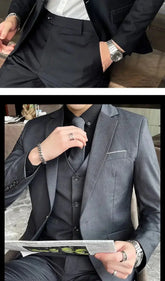 Suit (Blazer+ Vest + Pants) Men&