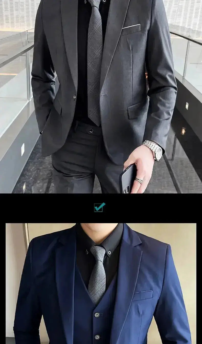 Suit (Blazer+ Vest + Pants) Men&