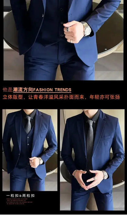 Suit (Blazer+ Vest + Pants) Men&