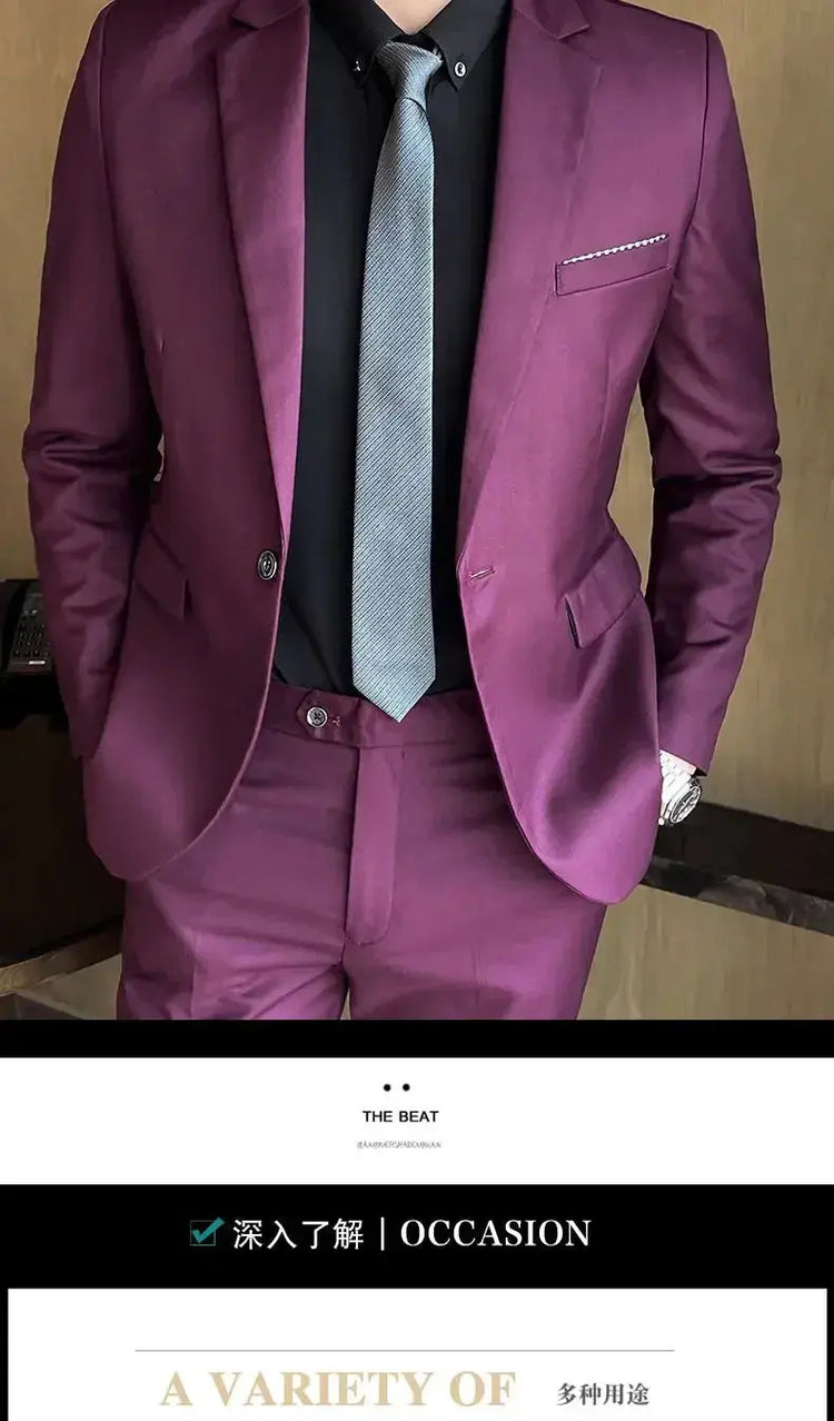Suit (Blazer+ Vest + Pants) Men&