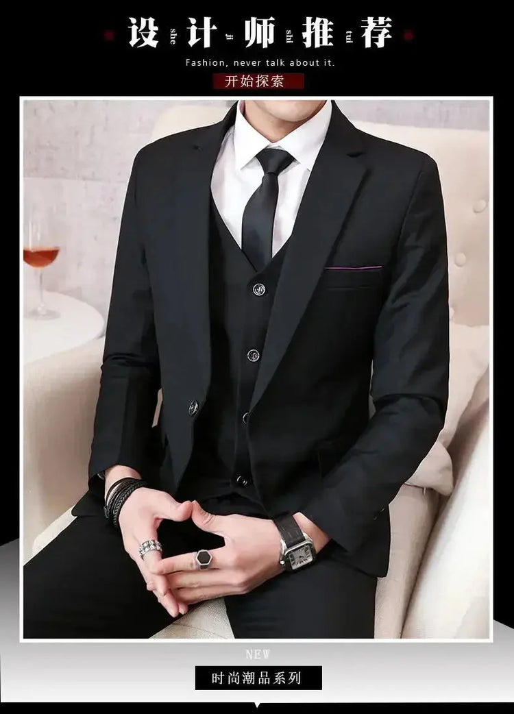 Suit (Blazer+ Vest + Pants) Men&