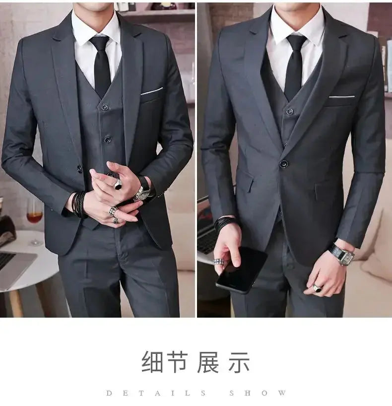 Suit (Blazer+ Vest + Pants) Men&