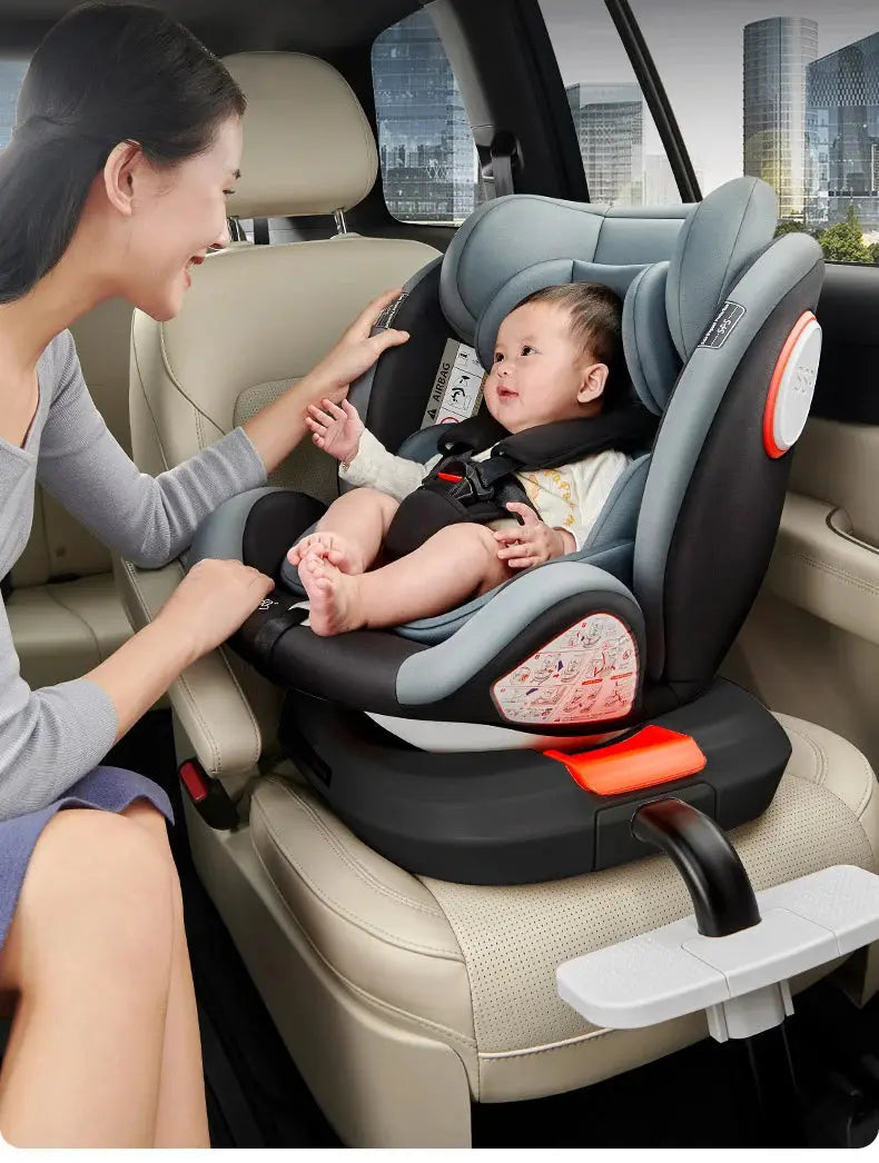 360 Swivel Toddler Car Seat with Retractable Support Anti-Tip Leg, ISOFIX Mount Safety System, Dual SIP Side Impact Module, Integrated Skeleton Shell, Forward and Rearward Facing Multi-Age Child Seat SHOPEZRA L.L.C.
