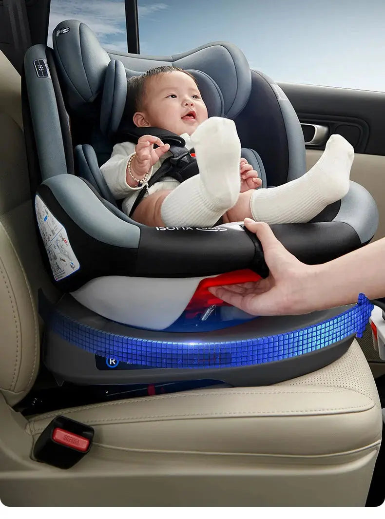 360 Swivel Toddler Car Seat with Retractable Support Anti-Tip Leg, ISOFIX Mount Safety System, Dual SIP Side Impact Module, Integrated Skeleton Shell, Forward and Rearward Facing Multi-Age Child Seat SHOPEZRA L.L.C.