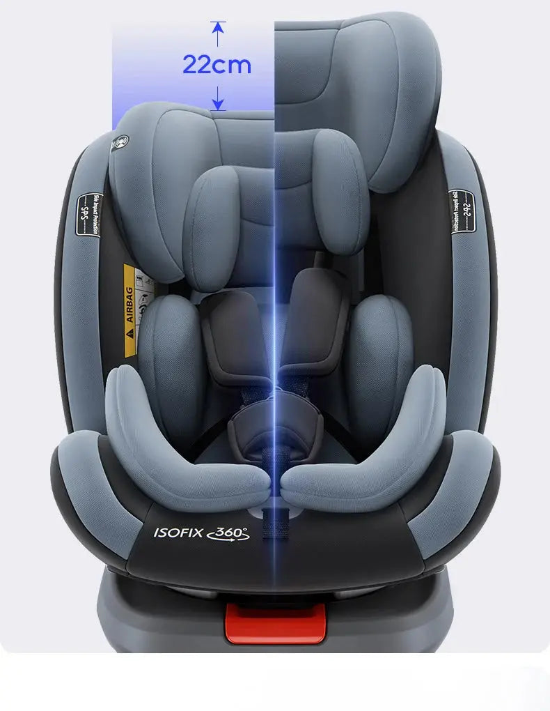 360 Swivel Toddler Car Seat with Retractable Support Anti-Tip Leg, ISOFIX Mount Safety System, Dual SIP Side Impact Module, Integrated Skeleton Shell, Forward and Rearward Facing Multi-Age Child Seat SHOPEZRA L.L.C.