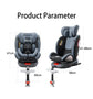 360 Swivel Toddler Car Seat with Retractable Support Anti-Tip Leg, ISOFIX Mount Safety System, Dual SIP Side Impact Module, Integrated Skeleton Shell, Forward and Rearward Facing Multi-Age Child Seat SHOPEZRA L.L.C.