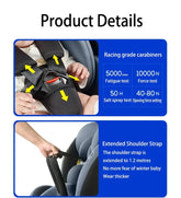 360 Swivel Toddler Car Seat with Retractable Support Anti-Tip Leg, ISOFIX Mount Safety System, Dual SIP Side Impact Module, Integrated Skeleton Shell, Forward and Rearward Facing Multi-Age Child Seat SHOPEZRA L.L.C.