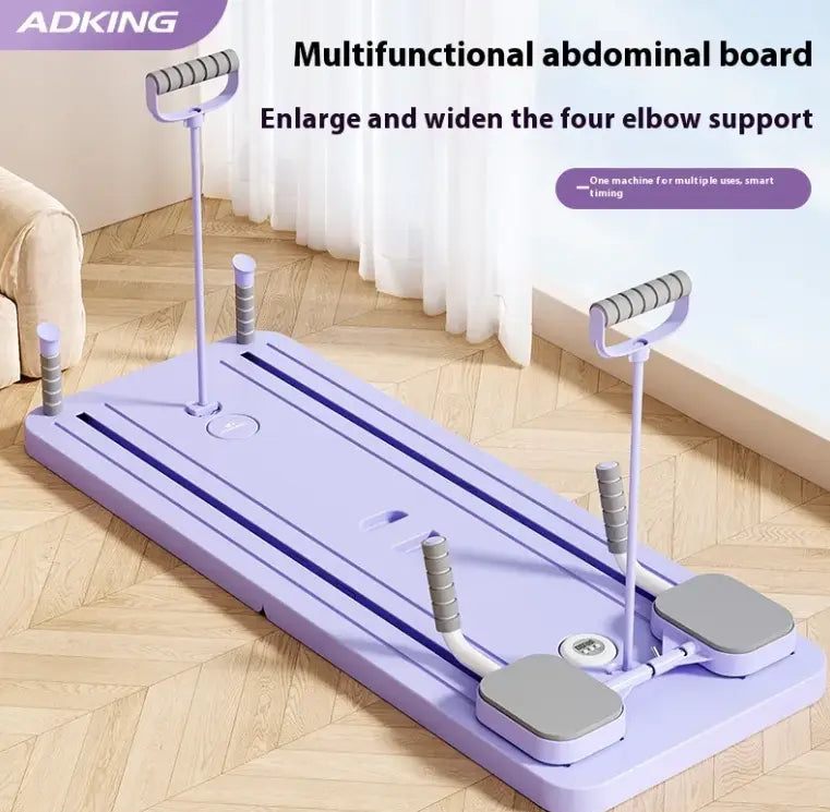 Grey folding abdominal wheel fitness board from SHOPEZRA L.L.C. designed for core workouts and household exercise routines.