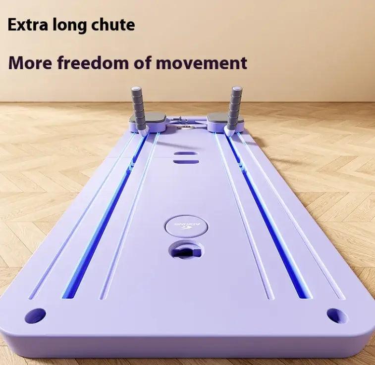 Grey folding household abdominal wheel fitness board from SHOPEZRA L.L.C. for core workouts and abdominal muscle strengthening.
