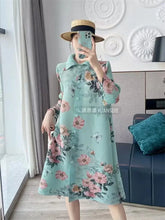 Womens Dresses Evening Dresses Fashion Holiday Style Printed Dress Spring/Summer Flower Folding Long Dress Loose Plus Size Skirt SHOPEZRA L.L.C.