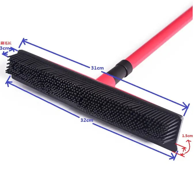 Grey pet hair removal broom mop by SHOPEZRA L.L.C. designed for efficient pet hair pickup from floors and carpets.