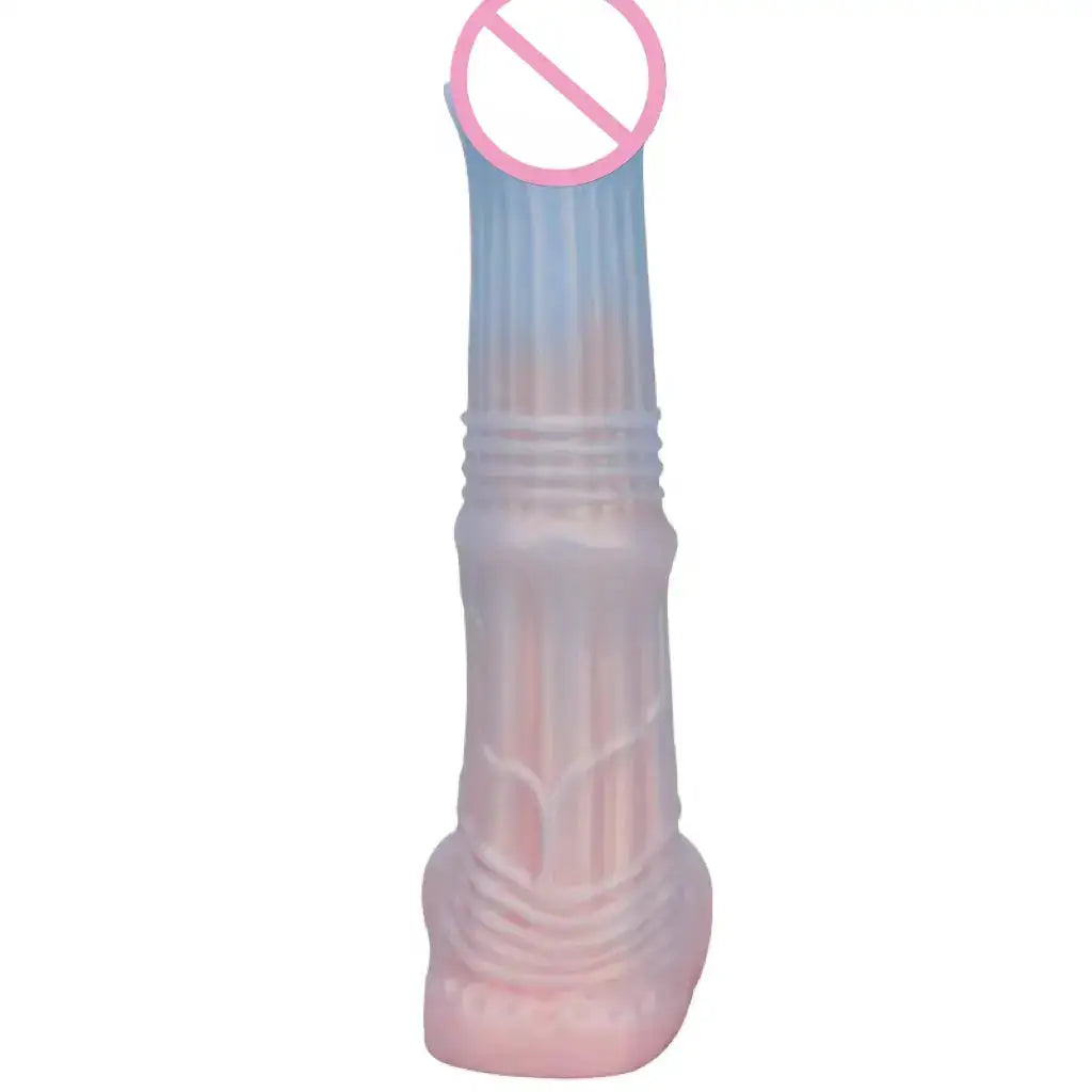 Giant artificial dildo and anal plug sex toy for women, G-spot stimulator, vaginal and anal dilator, adult sex product.