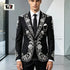 Striped Suits Men For Wedding Customzied Heavy Rhinestone Beadwork Jacket Pants 2 Pieces Sets Groom Tuxedo Attires Ropa Hombre SHOPEZRA L.L.C.