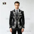 Striped Suits Men For Wedding Customzied Heavy Rhinestone Beadwork Jacket Pants 2 Pieces Sets Groom Tuxedo Attires Ropa Hombre SHOPEZRA L.L.C.