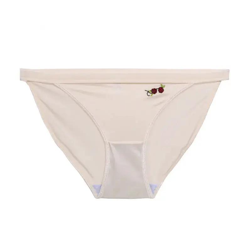 Noble and Elegant European and American Court Noble Satin Ladies Underwear Ice Silk Rose Embroidered Underwear for Women by Dropshipman