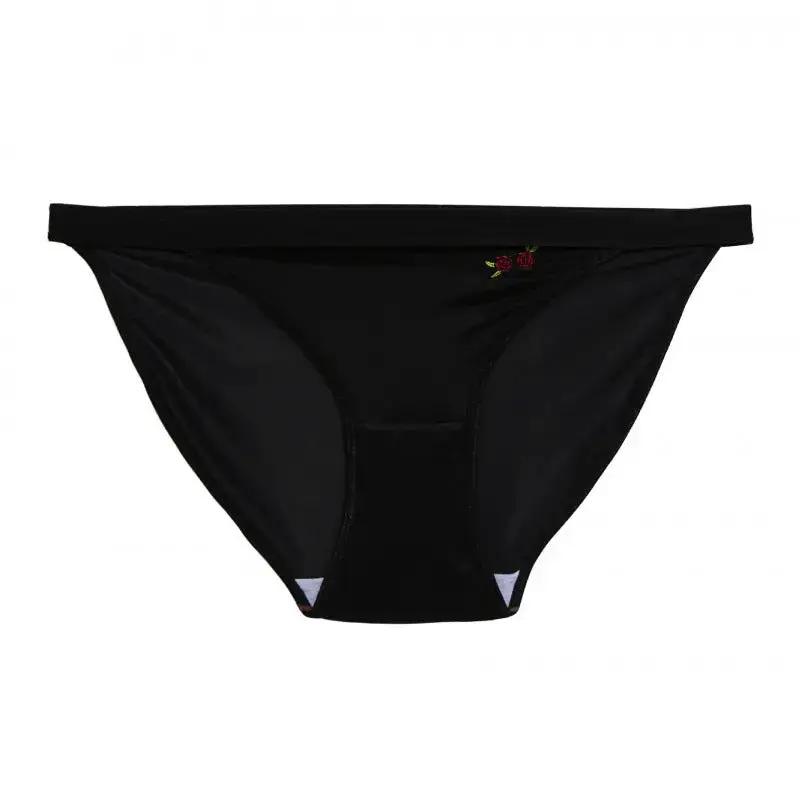 Noble and Elegant European and American Court Noble Satin Ladies Underwear Ice Silk Rose Embroidered Underwear for Women by Dropshipman