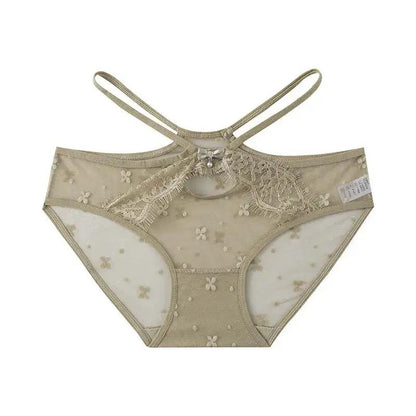 Hollow-out Lace Mid-waist Women&