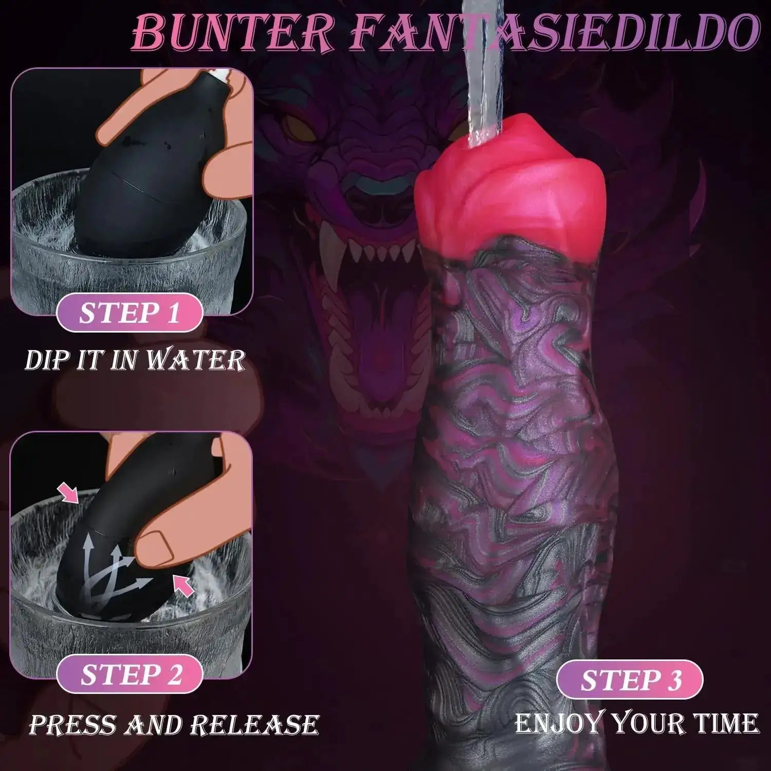 Large Dog Knot Ejacultion Dildo With Sucker Spray Liquid Function Sex Toys For Women Men Couple Purple Silicone Squirting Penis by Dropshipman