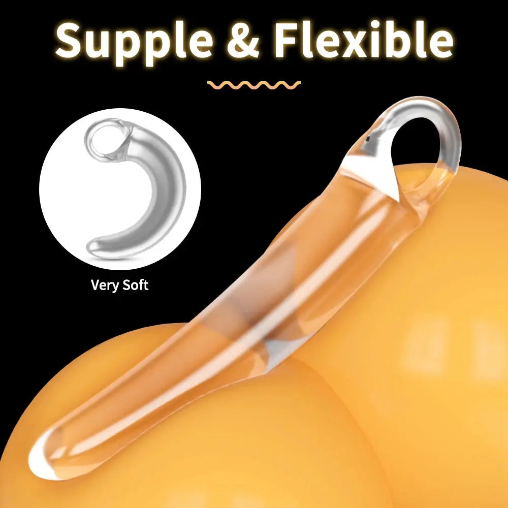 Clear silicone dildo for women, beginner-friendly adult sex toy with G-spot, anal plug, and prostate massager for adult pleasure.