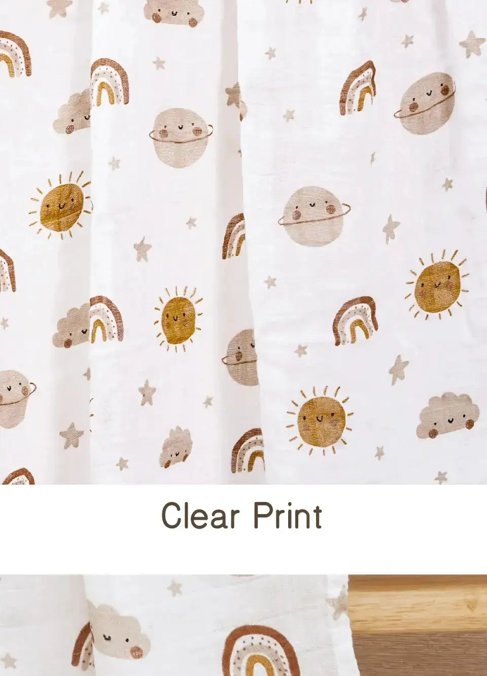 120x110cm Bamboo Cotton Baby Muslin Swaddle Blanket Cute Soft Print Baby Towel Wrap by Dropshipman