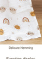 120x110cm Bamboo Cotton Baby Muslin Swaddle Blanket Cute Soft Print Baby Towel Wrap SHOPEZRA L.L.C.