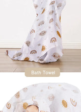 120x110cm Bamboo Cotton Baby Muslin Swaddle Blanket Cute Soft Print Baby Towel Wrap SHOPEZRA L.L.C.