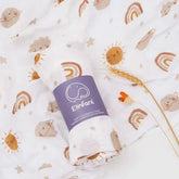 120x110cm Bamboo Cotton Baby Muslin Swaddle Blanket Cute Soft Print Baby Towel Wrap SHOPEZRA L.L.C.