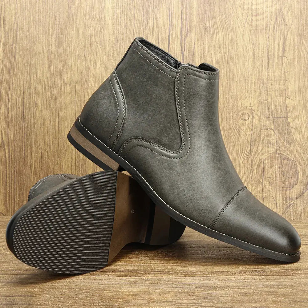 Men's comfortable fashion leather boots by SHOPEZRA L.L.C., stylish and durable footwear for modern fashion.