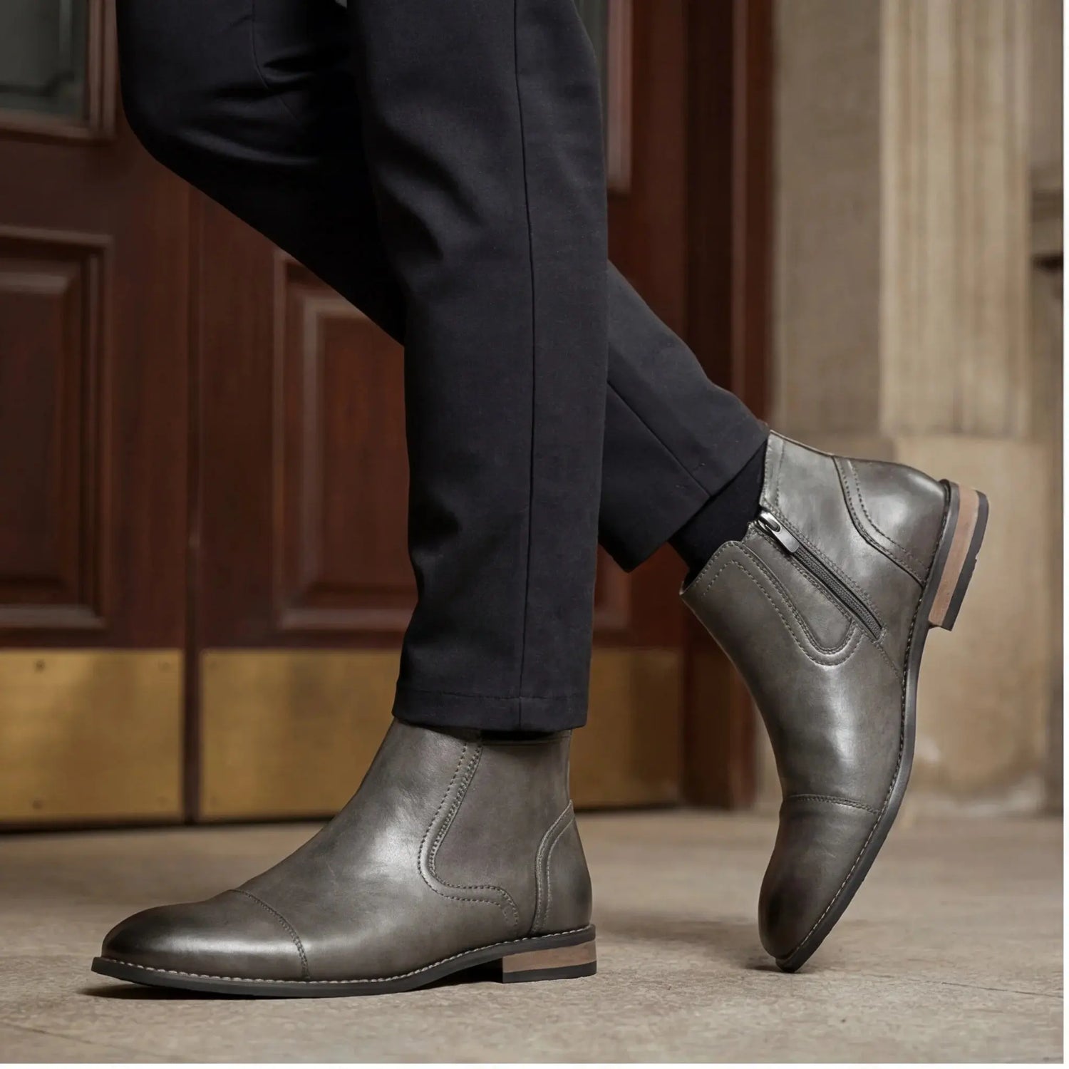 Boots Men Comfortable Fashion 2025 Brand Boots Leather SHOPEZRA L.L.C.