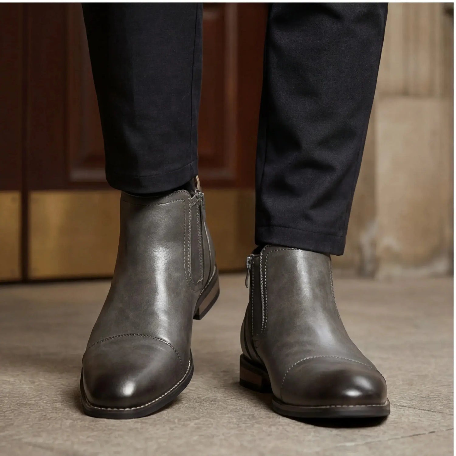 Boots Men Comfortable Fashion 2025 Brand Boots Leather SHOPEZRA L.L.C.