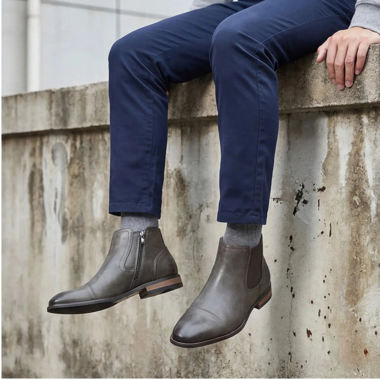 Boots Men Comfortable Fashion 2025 Brand Boots Leather SHOPEZRA L.L.C.