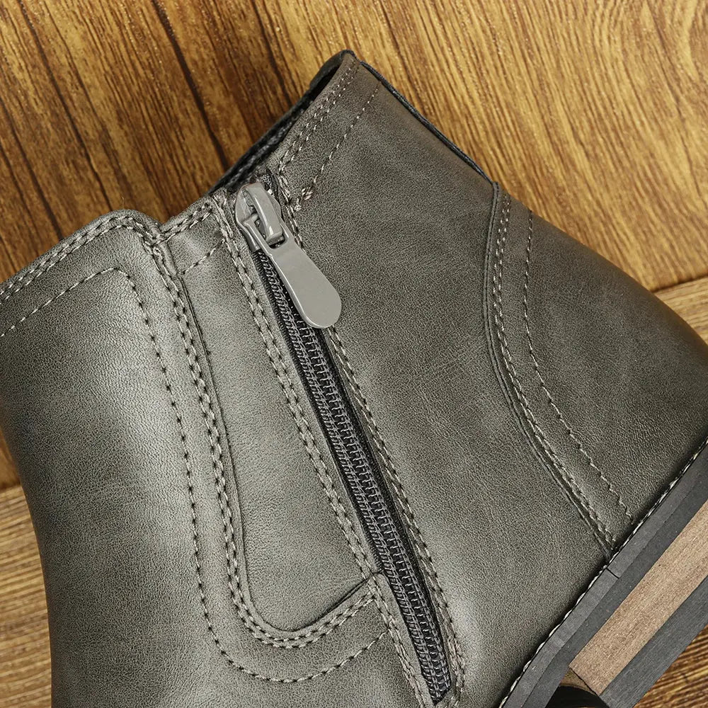 Boots Men Comfortable Fashion 2025 Brand Boots Leather SHOPEZRA L.L.C.