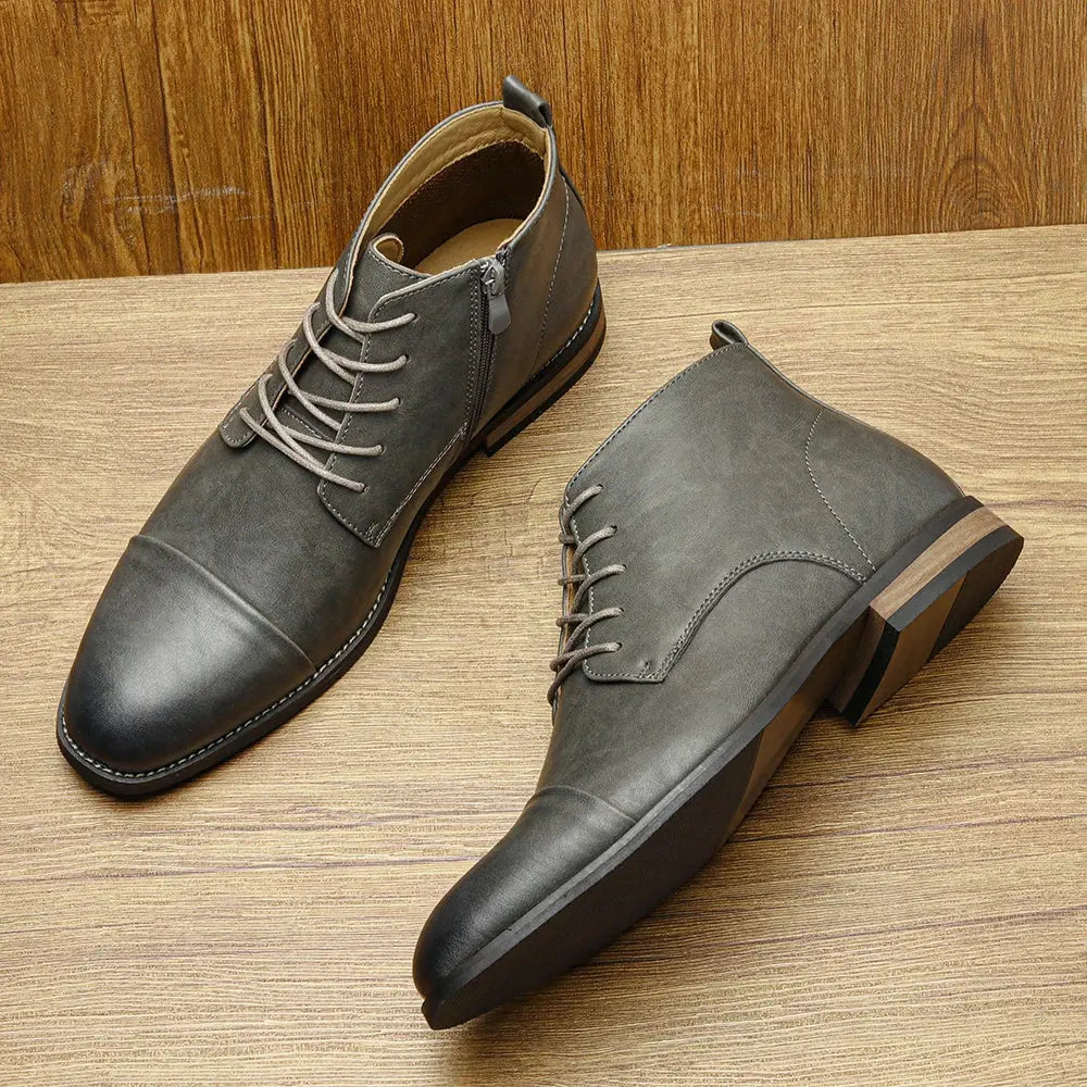 Boots Men Comfortable Fashion 2025 Brand Boots Leather SHOPEZRA L.L.C.