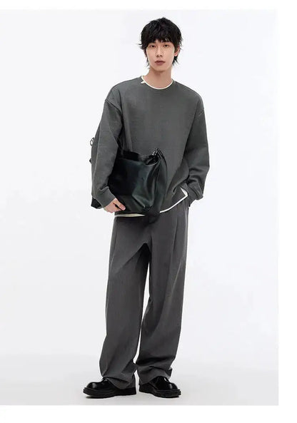 Semir Hoodie Men Color Block Fake Two Piece 2025 Autumn New Textured Letter Jacquard Casual Top by Dropshipman