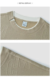 Semir Hoodie Men Color Block Fake Two Piece 2025 Autumn New Textured Letter Jacquard Casual Top SHOPEZRA L.L.C.