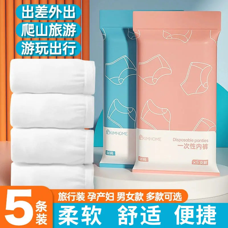Wholesale disposable women's underwear shorts by SHOPEZRA L.L.C., suitable for pregnancy, travel, outdoor, and daily use.