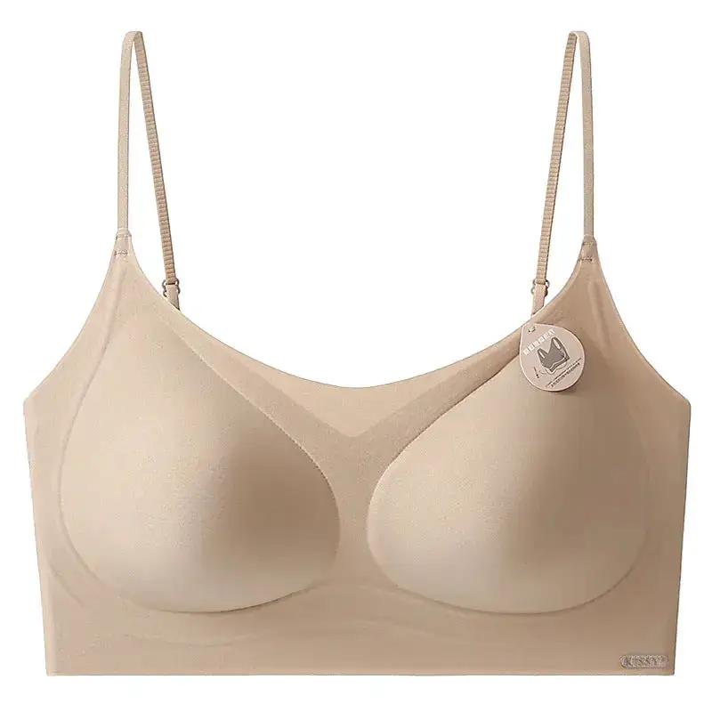 Kissy Series Underwear Traceless Push-up Vest Classic Sling-off Paramelia Non-rimless Bra by Dropshipman