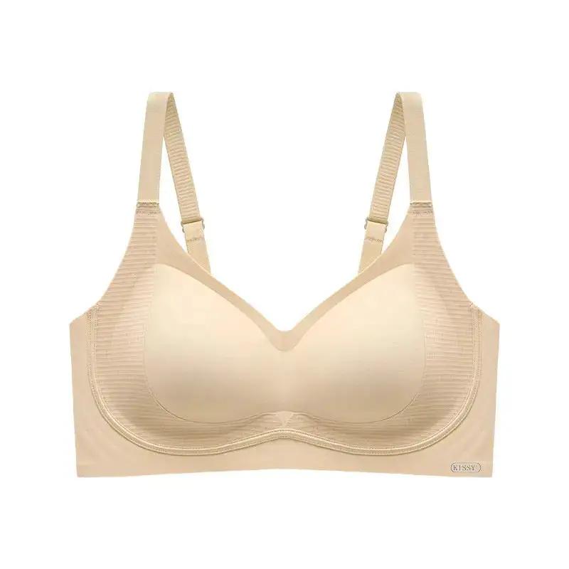Kissy Series Underwear Traceless Push-up Vest Classic Sling-off Paramelia Non-rimless Bra by Dropshipman