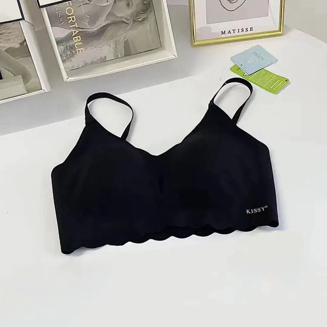 Kissy Series Underwear Traceless Push-up Vest Classic Sling-off Paramelia Non-rimless Bra by Dropshipman