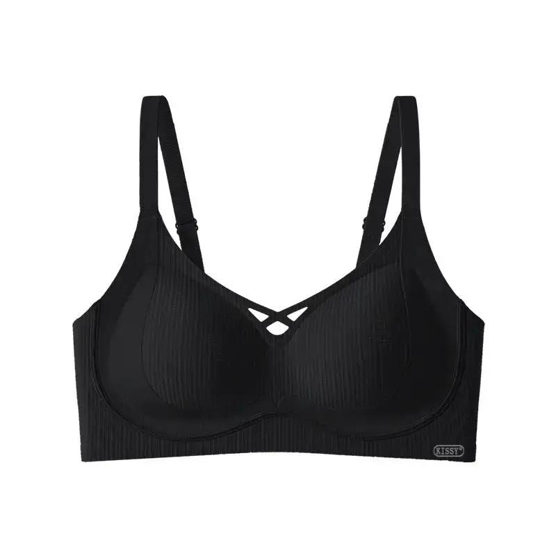Kissy Series Underwear Traceless Push-up Vest Classic Sling-off Paramelia Non-rimless Bra by Dropshipman
