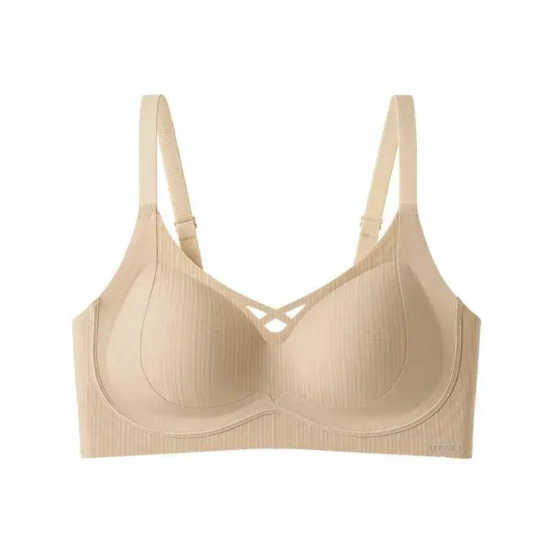 Kissy Series Underwear Traceless Push-up Vest Classic Sling-off Paramelia Non-rimless Bra by Dropshipman