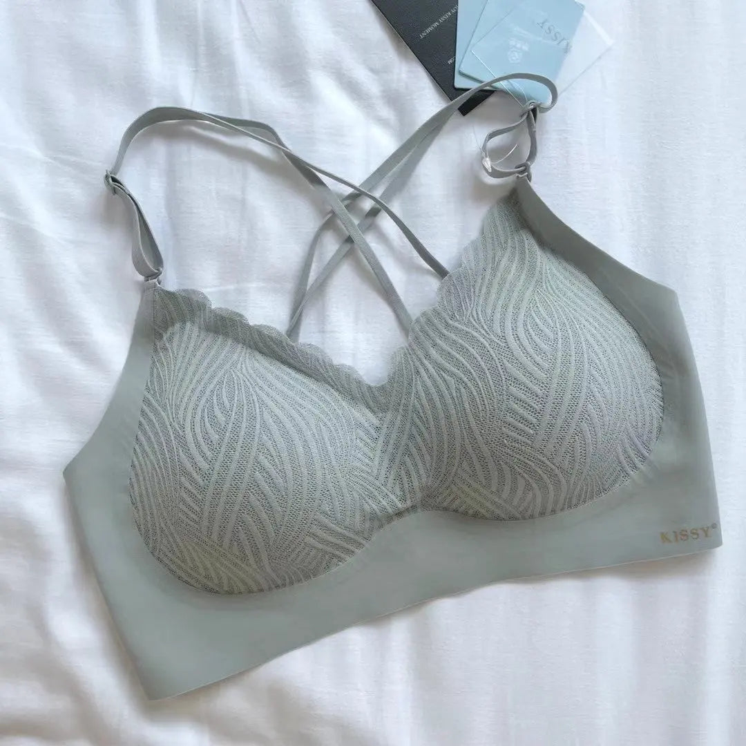 Kissy Series Underwear Traceless Push-up Vest Classic Sling-off Paramelia Non-rimless Bra SHOPEZRA L.L.C.