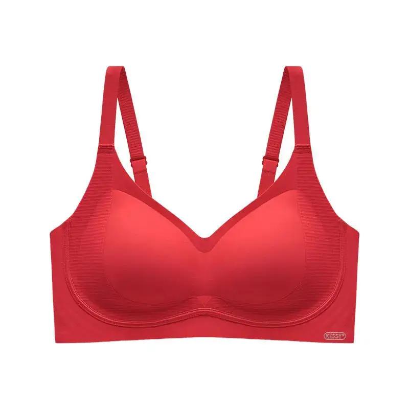 Kissy Series Underwear Traceless Push-up Vest Classic Sling-off Paramelia Non-rimless Bra by Dropshipman